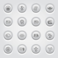 Fototapeta premium Flat Design Business Icons Set.