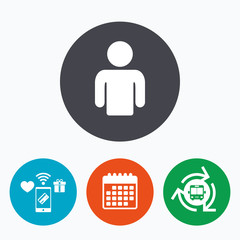 User sign icon. Person symbol.