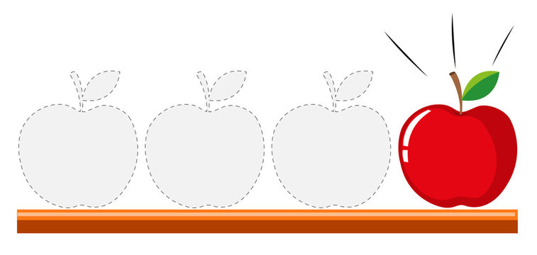 Tracing design with apples