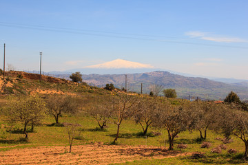  Etna volcano and Sicily field