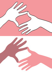 Join Hands, Hand together. vector illustration