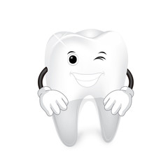 White tooth. Healthy tooth. A tooth isolated on a white background.