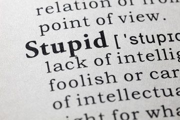 definition of stupid