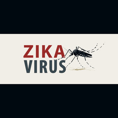 Zika virus with mosquito.