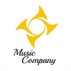 Fototapeta na wymiar elegant and impressive music logo template 