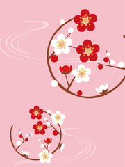 circle with plum blossom
