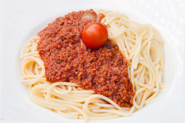 the spaghetti Bolognese