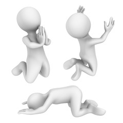 3d small people. Pray. 