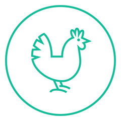Hen line icon.