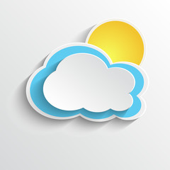 Sun and cloud icon
