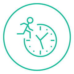 Time management line icon.