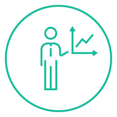 Business report line icon.