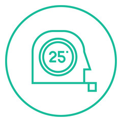 Tape measure line icon.