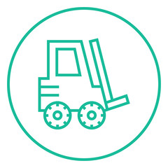 Forklift line icon.