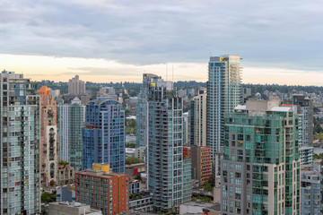 Fototapeta na wymiar Vancouver BC Downtown Condominiums