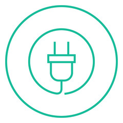 Plug line icon.