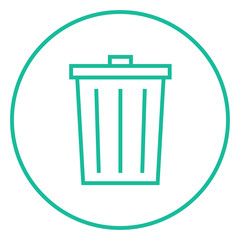 Trash can line icon.