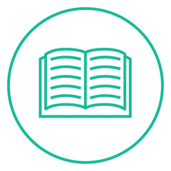 Open book line icon.