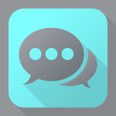 Speech bubbles flat icon. vector illustration