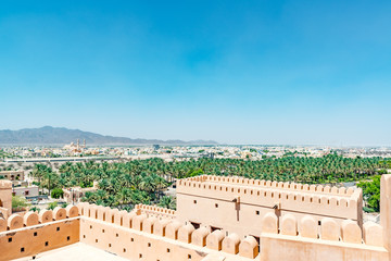 Nakhal town at Nakhal Fort in Al Batinah Region of Oman. It is located about 120 km to the west of...