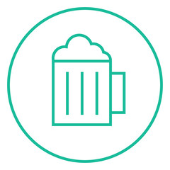 Mug of beer line icon.