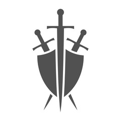 Abstract illustration - shield and sword icon