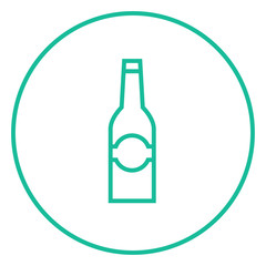 Glass bottle line icon.
