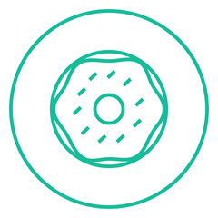 Doughnut line icon.