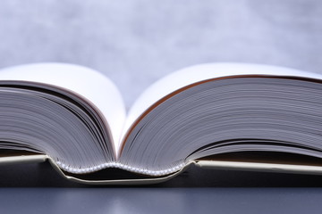 Open book closeup concept