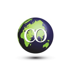 innitial letter globe logo vector