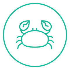 Crab line icon.