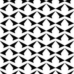 Seamless black and white vector background with abstract geometric shapes. Print. Cloth design, wallpaper.