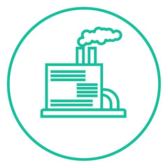 Refinery plant line icon.