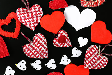 heart shape on black background