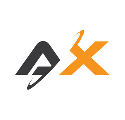 AX initial logo with double swoosh