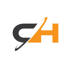 CH initial logo with double swoosh