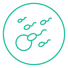 Fertilization line icon.