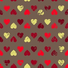 Hearts seamless pattern. Vector illustration