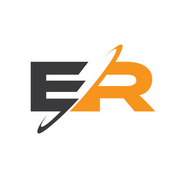 ER initial logo with double swoosh