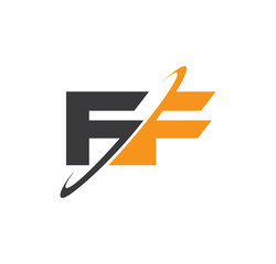 FF initial logo with double swoosh