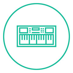 Synthesizer line icon.