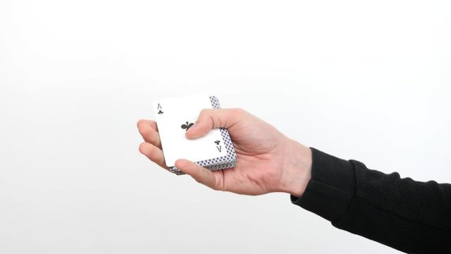 Hand Making Tricks with Cards
