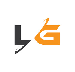 LG initial logo with double swoosh