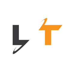 LT initial logo with double swoosh