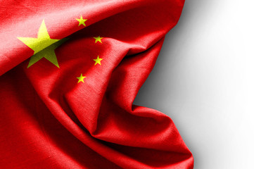 Flag of China on white background