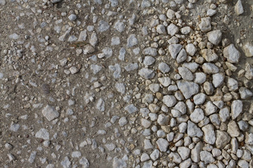 cream-colored pebbles on the wall for designer