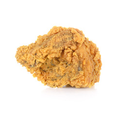 fried chicken on white background