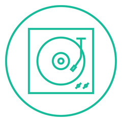 Turntable line icon.