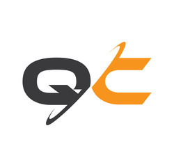 QC initial logo with double swoosh
