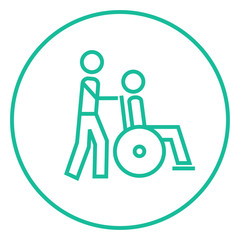 Nursing care line icon.